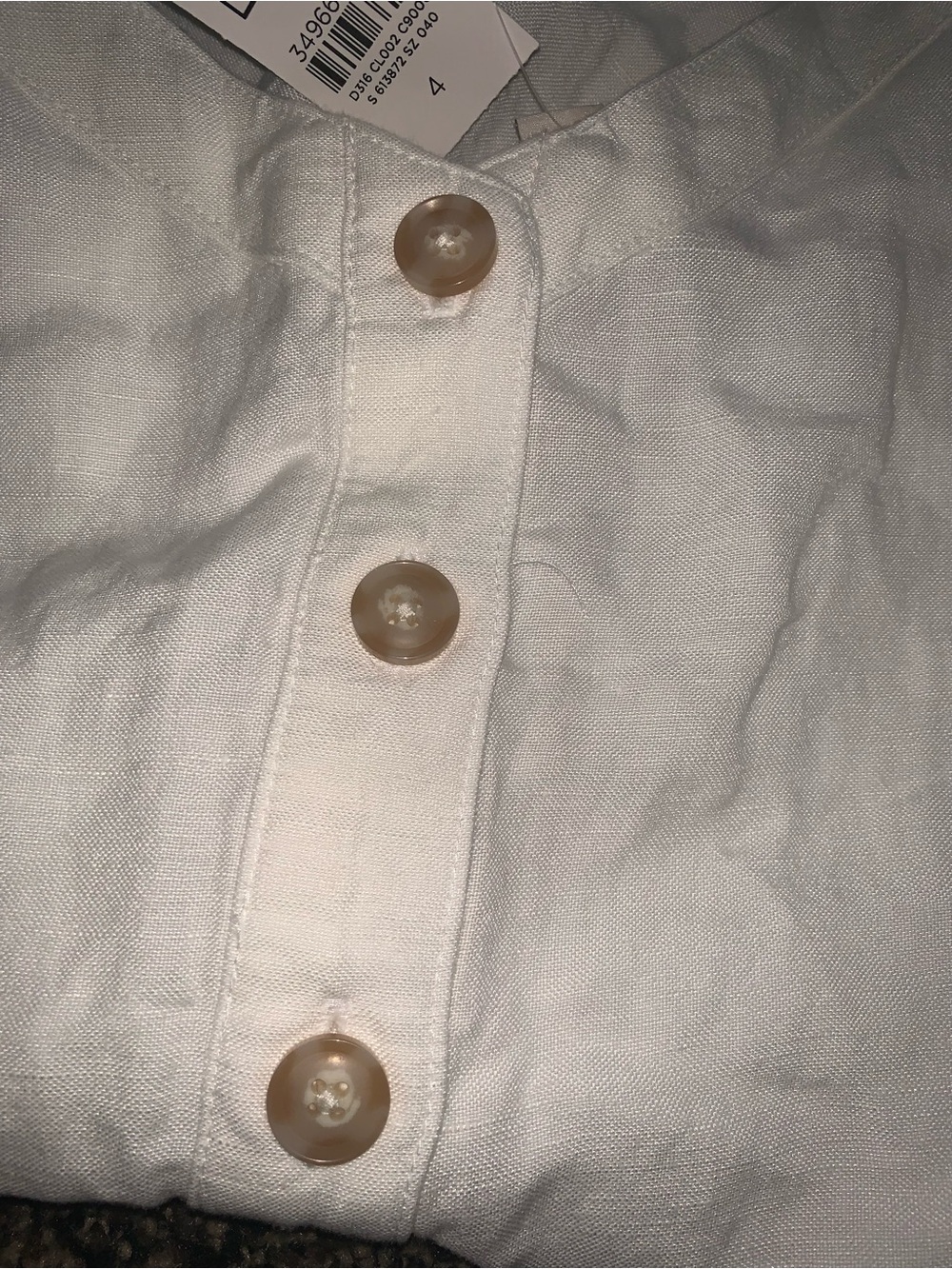 3 for $30 ⚡️ LOFT White Button-Front Sundress size 4 NWT - Picture 6 of 6